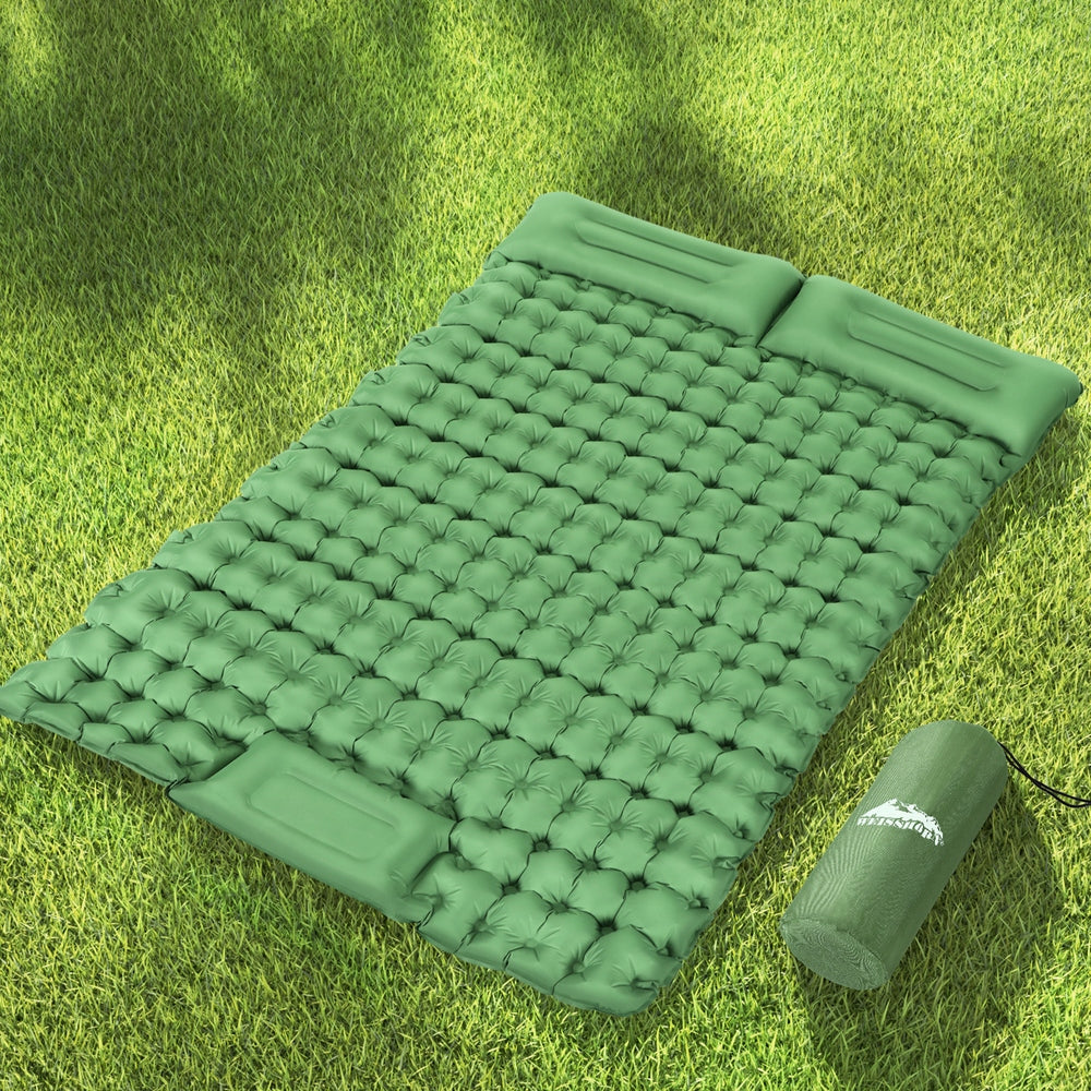 Double Air Bed Pad with Self-Inflating Mattress - Perfect for Camping and Sleeping Comfort