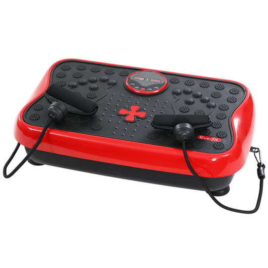 Revolutionary Red Vibration Fitness Platform with Resistance Rope