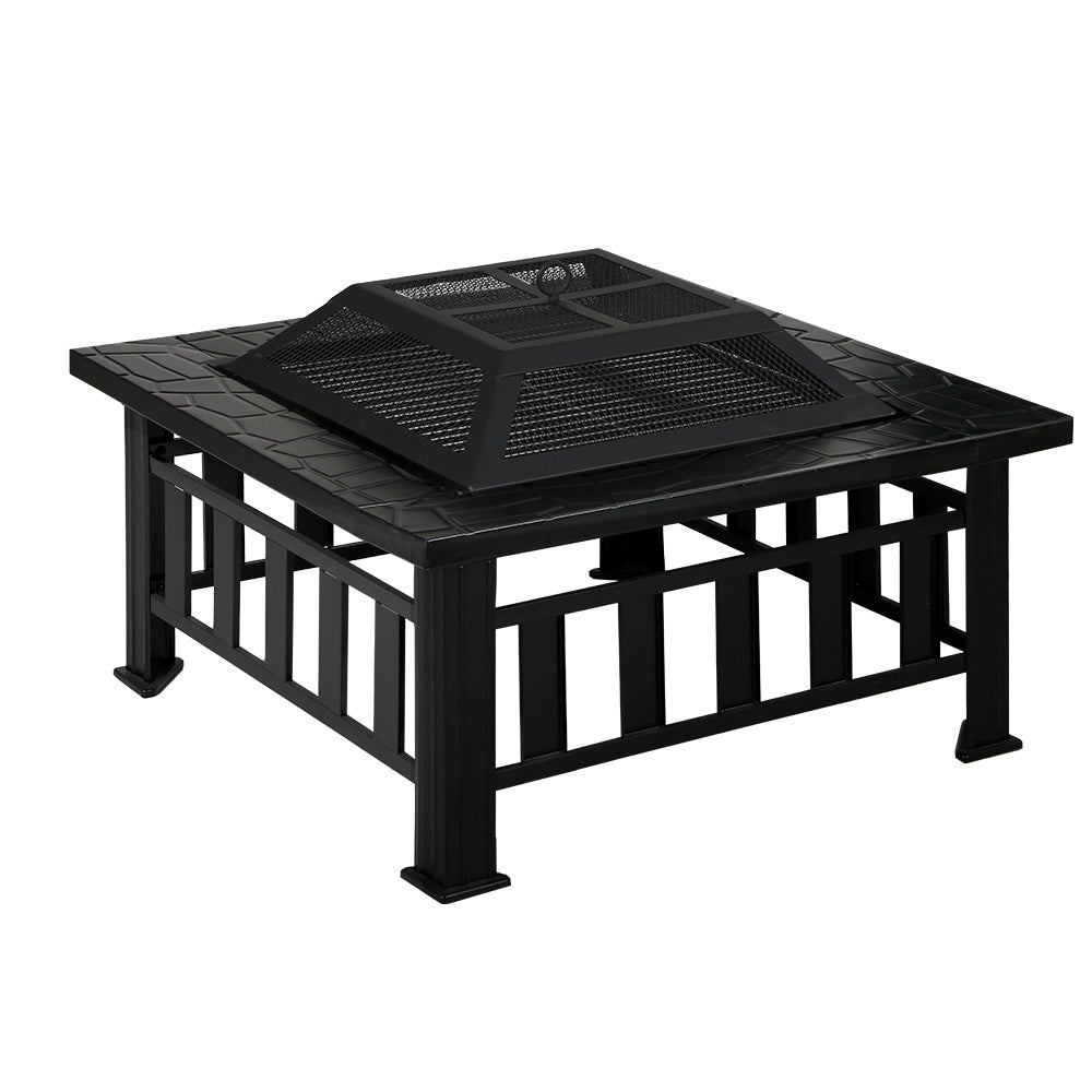 2-in-1 Fire Pit and BBQ Grill Table: Multi-Functional Outdoor Cooking and Gathering Station