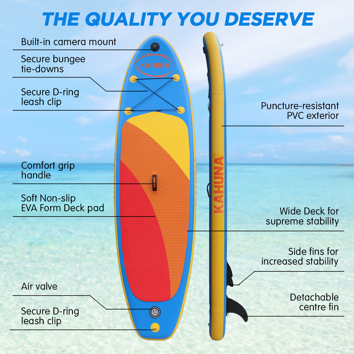 10FT Inflatable Stand Up Paddle Board Bundle with Premium Accessories for Ultimate Water Adventures