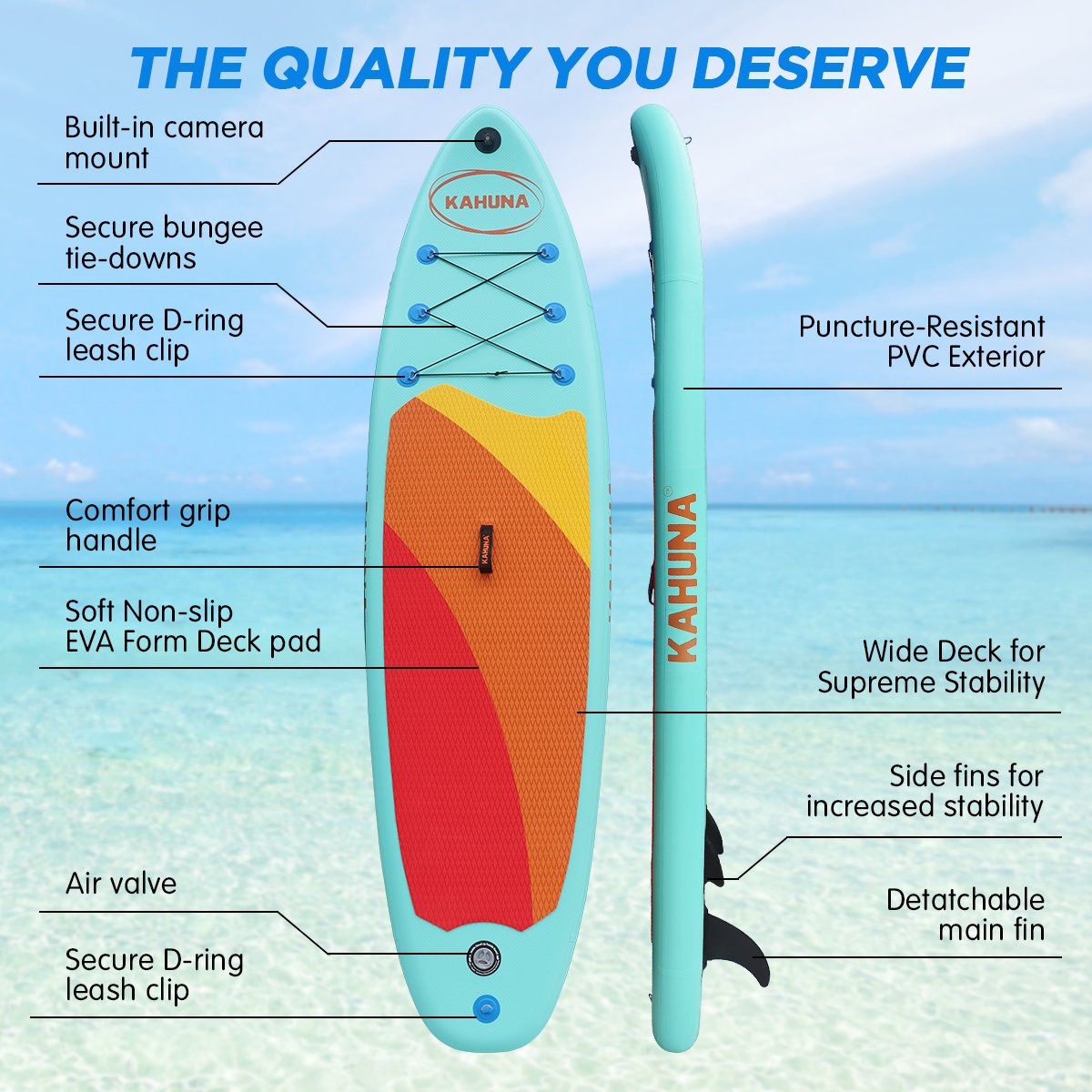 Explore the Water with Ease: 10ft6in Inflatable Stand Up Paddle Board Kit