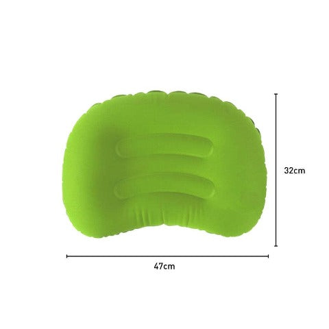 Green Inflatable Camping Travel Pillow for Ultimate Relaxation on the Go