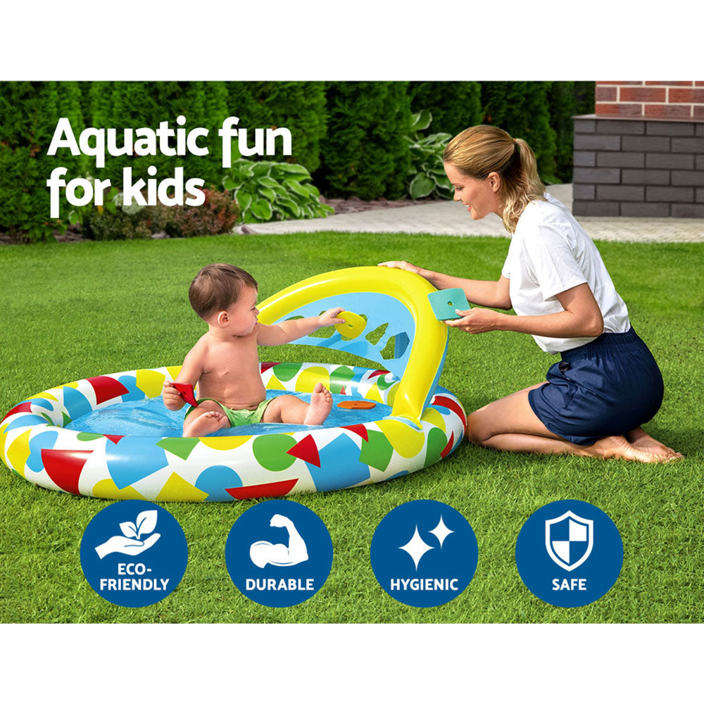 Bestway Kids Pool 120x117x46cm Inflatable Pools Play Swimming Pools w/ Canopy 45L