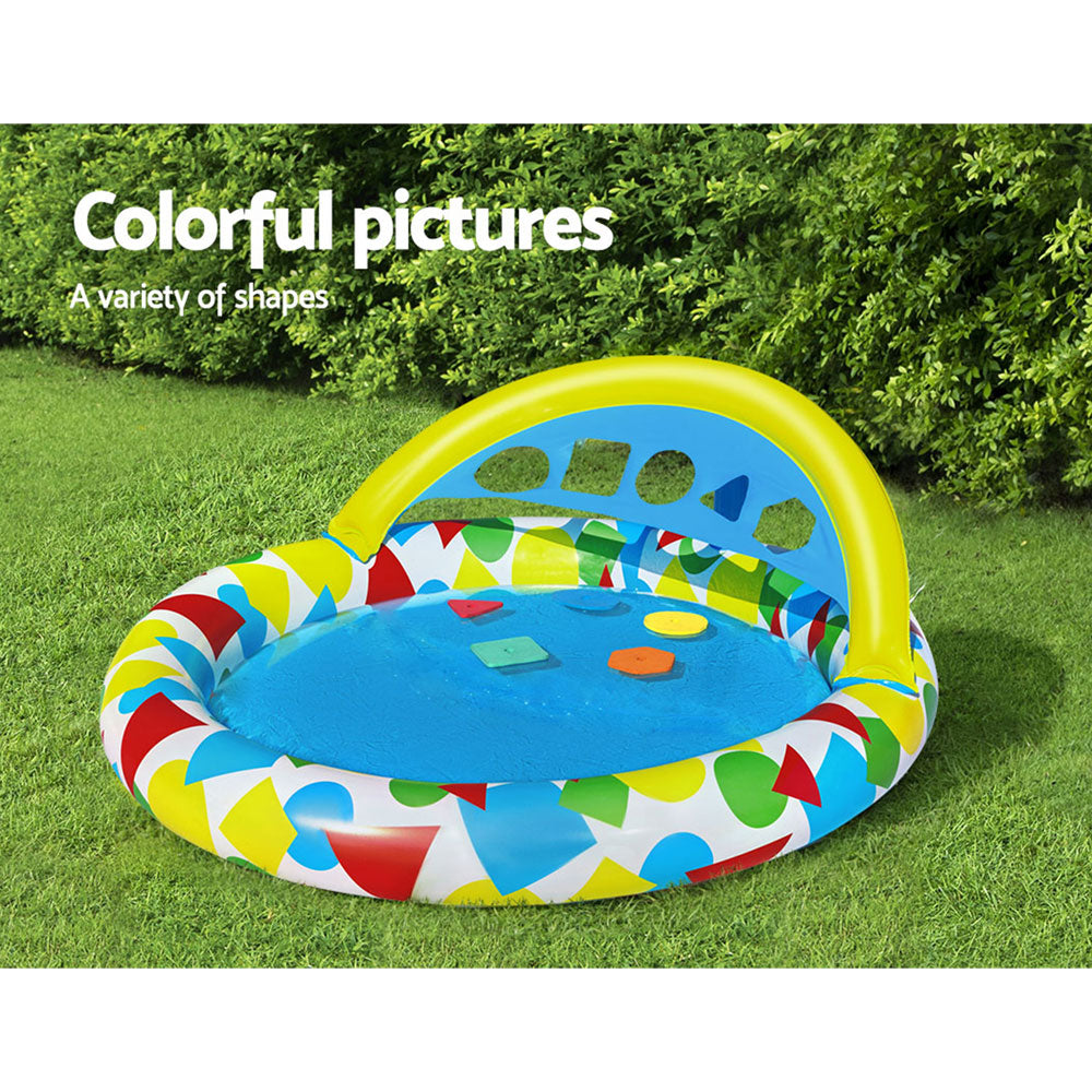Bestway Kids Pool 120x117x46cm Inflatable Pools Play Swimming Pools w/ Canopy 45L