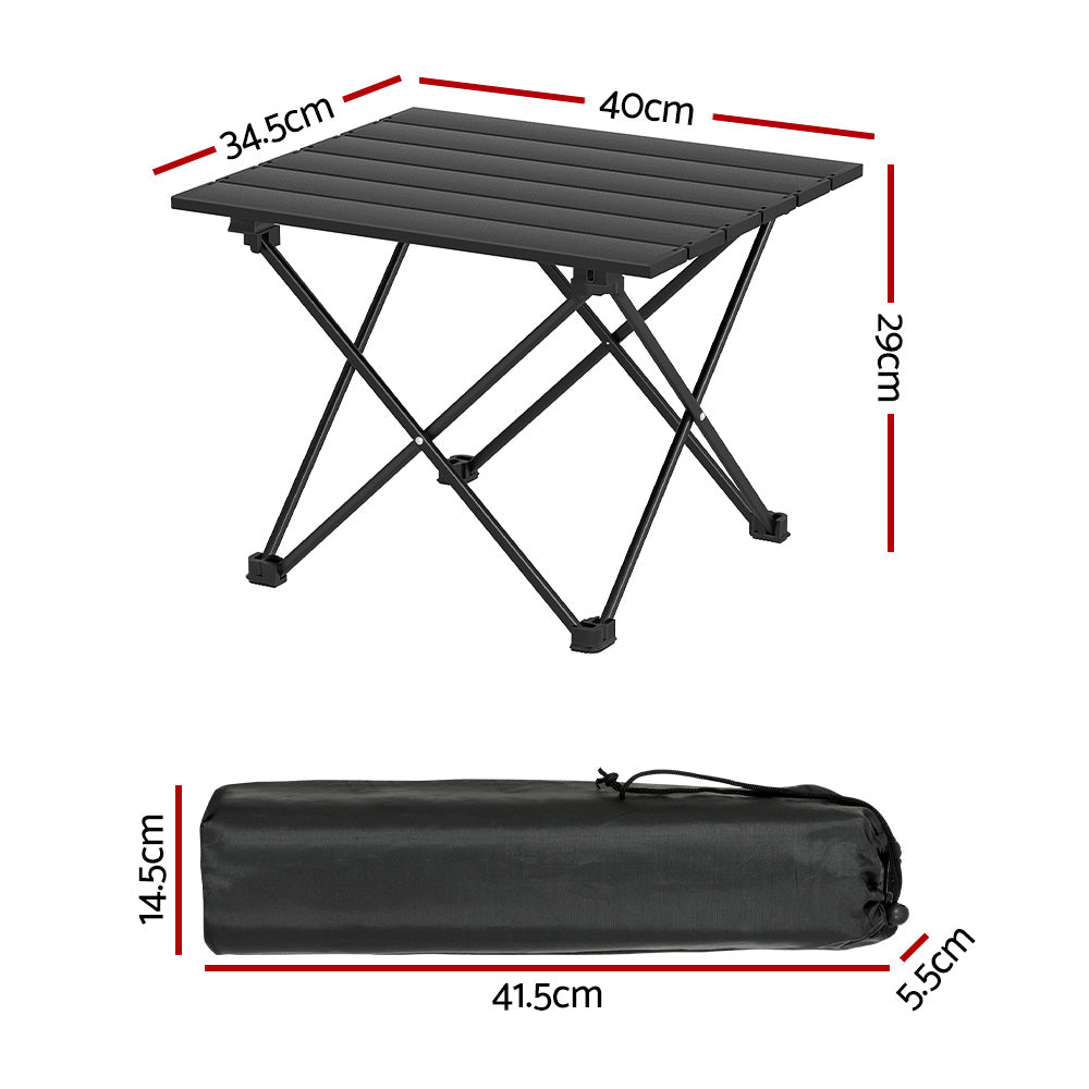 Versatile Outdoor Essential: 40cm Folding Aluminium Camping Table for Portable Picnics and BBQs