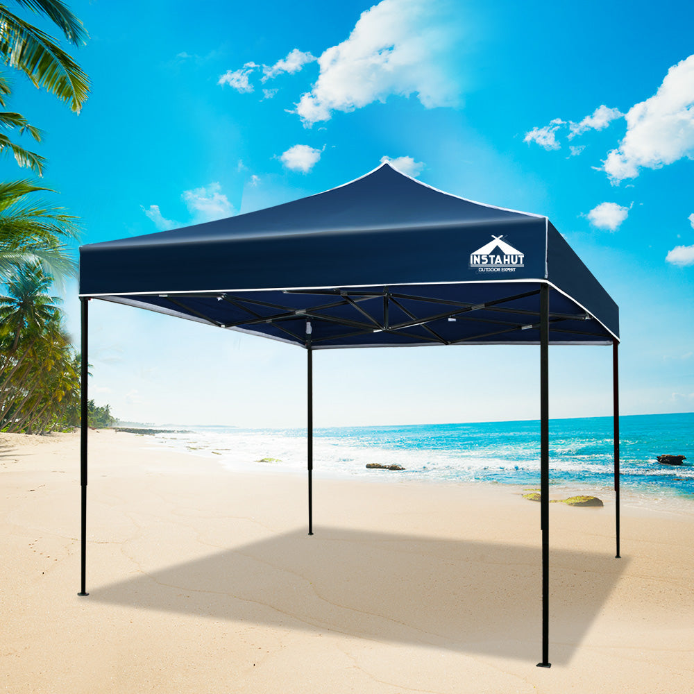 Navy Blue Pop-Up Marquee: 3x3m Outdoor Folding Tent for Weddings, Camping, and Events