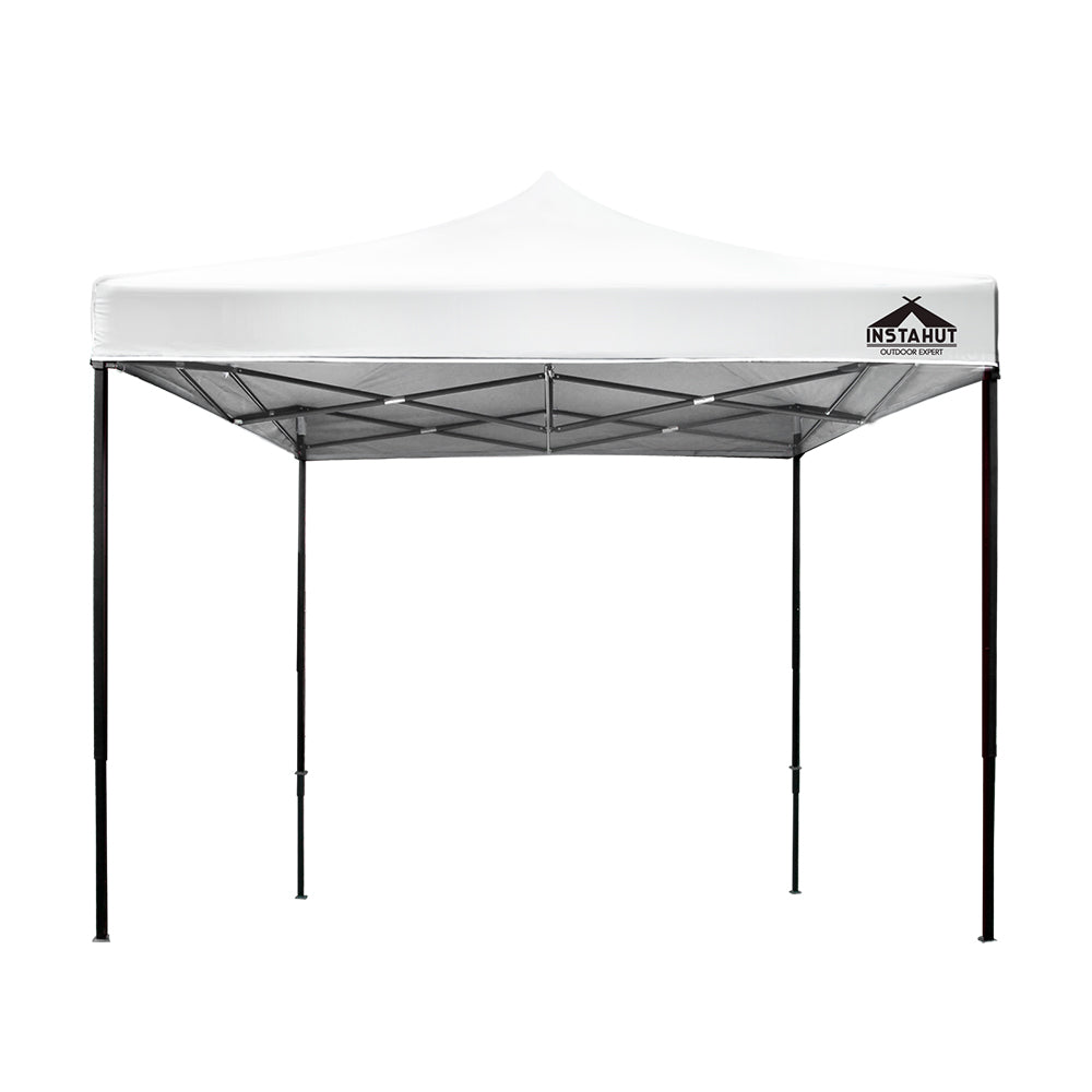 3x3m Pop-Up Gazebo with Base Pods - Folding Marquee Tent for Weddings, Camping, and Shade in White