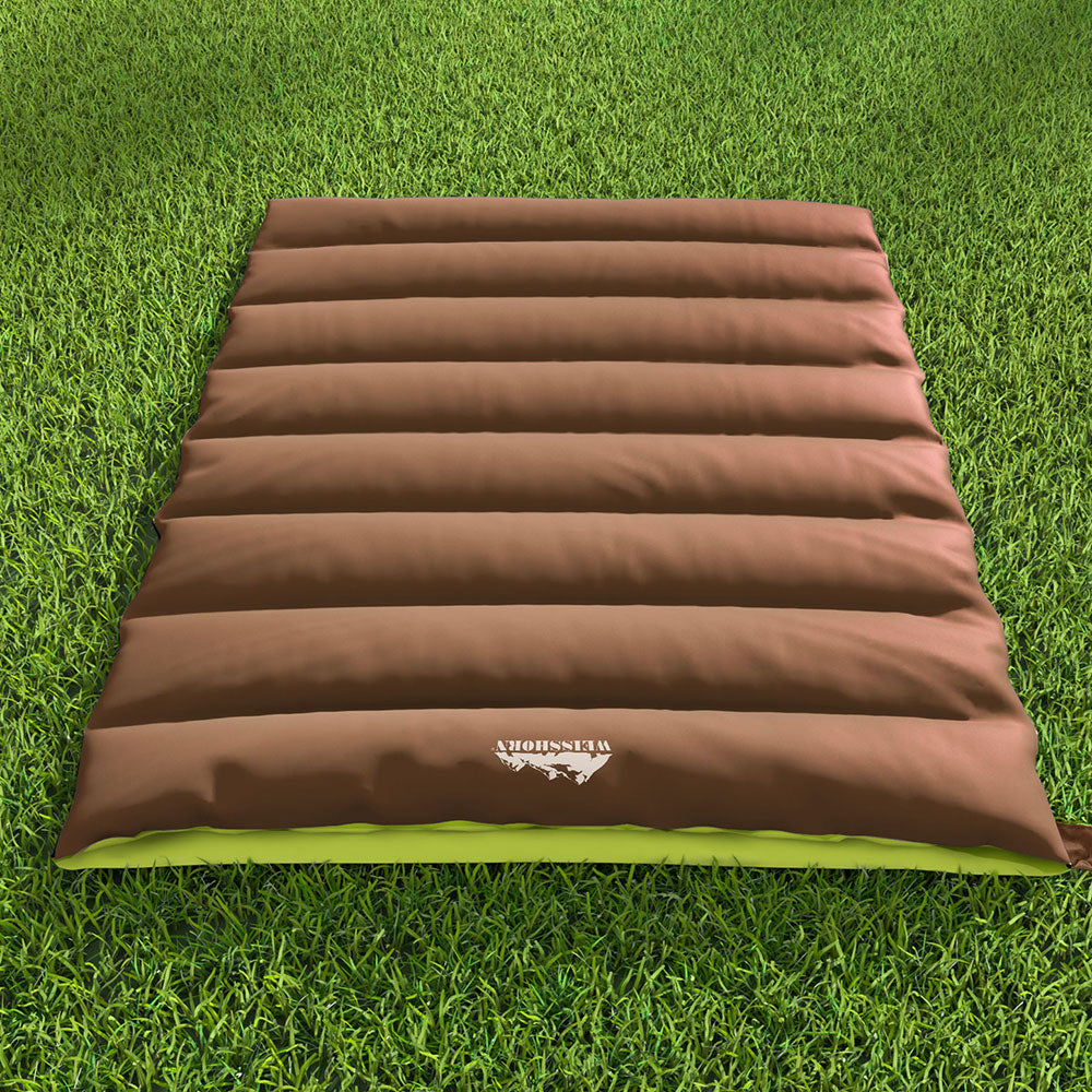 Cozy Duo Thermal Sleeping Bag: Ideal for Camping, Hiking, and Outdoor Adventures in brown (-5°C)