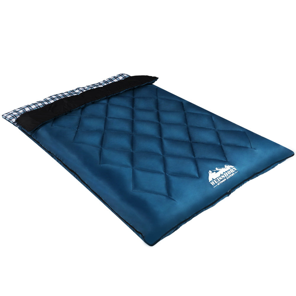 Versatile Double Sleeping Bag with Pillows - All-Season Comfort