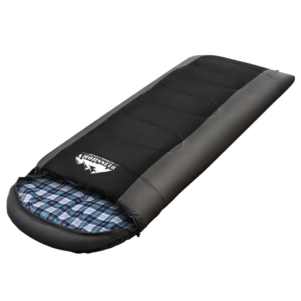 Ultra-Warm Single Sleeping Bag: Essential for Camping, Hiking, and Cold-Weather Adventures in Black (-20°C)