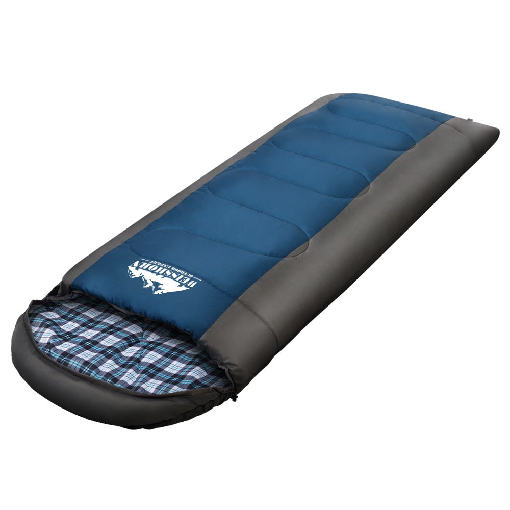 Premium Single Sleeping Bag: Perfect for Camping, Hiking, and Cold-Weather Adventures in Blue (-20°C)