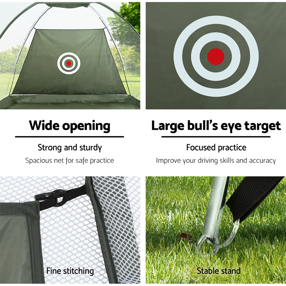Premium Golf Practice Set - Net, Target, and Hitting Mat Bundle