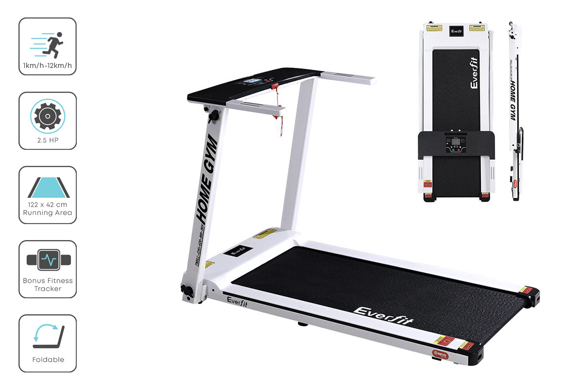 Compact Electric Treadmill for Home Fitness Exercise - Fully Foldable Design
