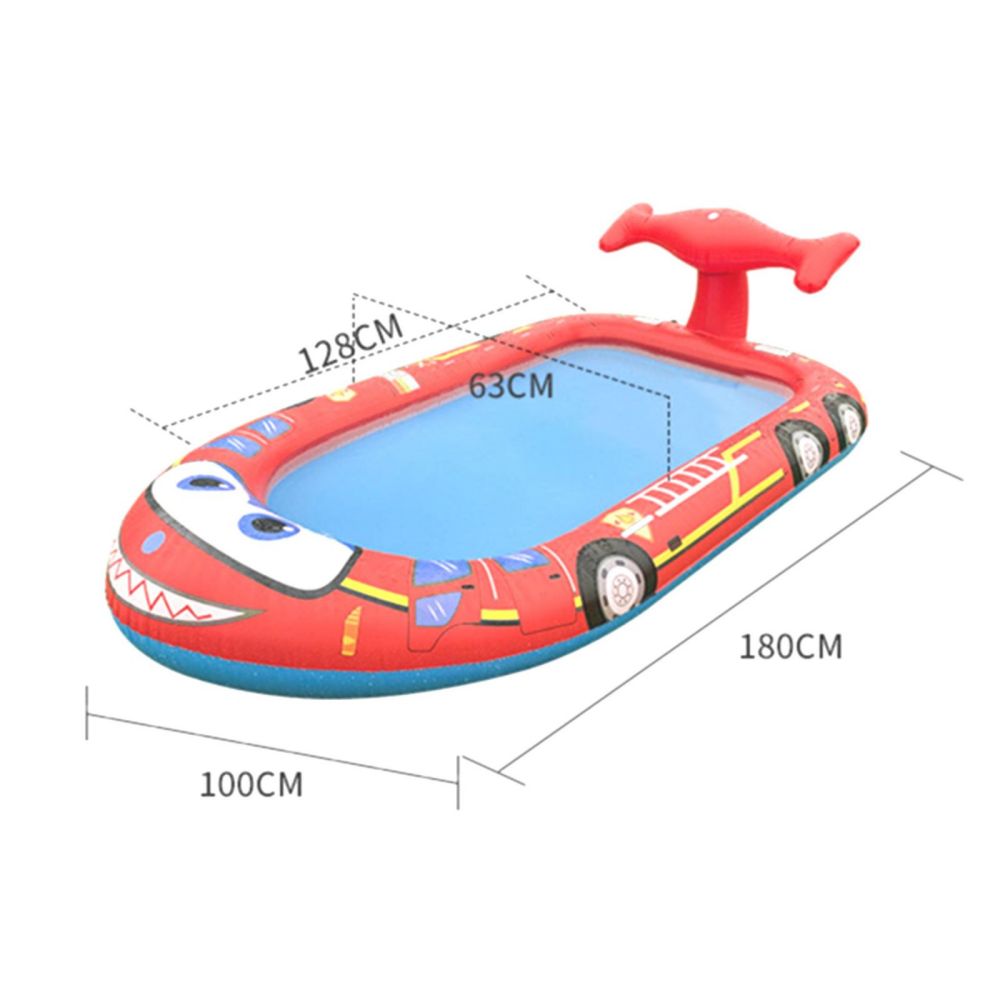 Inflatable Pool - Sprinkler Pool for Kids - Fire Engine