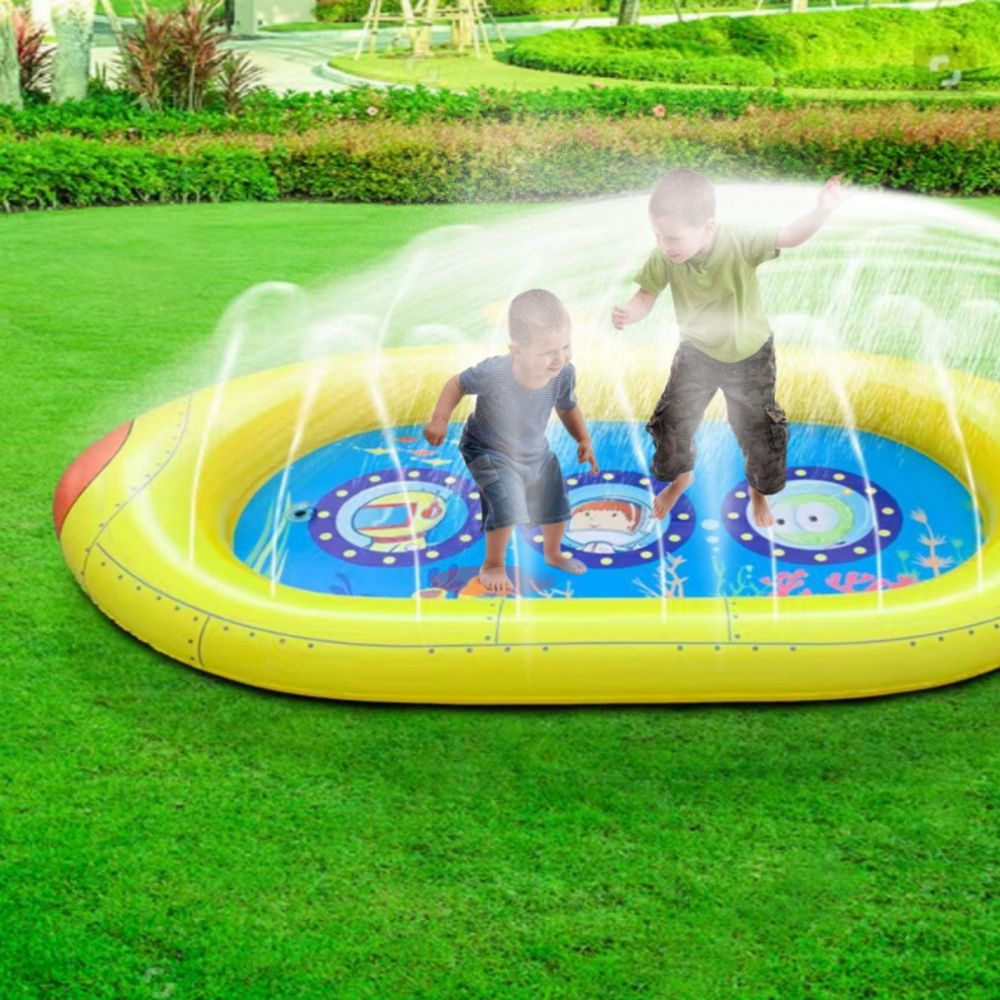 Inflatable Pool - Sprinkler Pool for Kids - Submarine