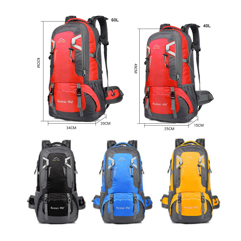 Adventure-Ready 60L Waterproof Hiking Backpack (Yellow)