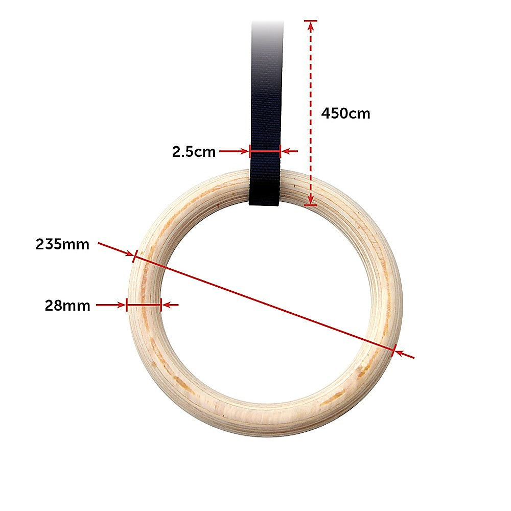Professional Wooden Gymnastic Rings for Olympic-Level Strength Training