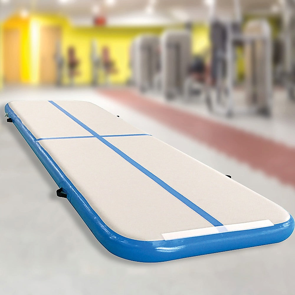 Premium 4m Inflatable Air Track Gym Mat - Ideal for Gymnastics and Tumbling, Includes Pump