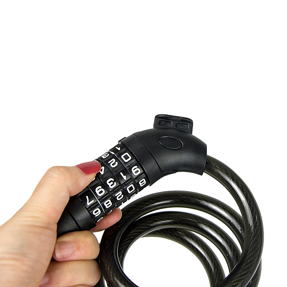 Security 5 Digit Combination Bike Cable Lock with Mounting Bracket